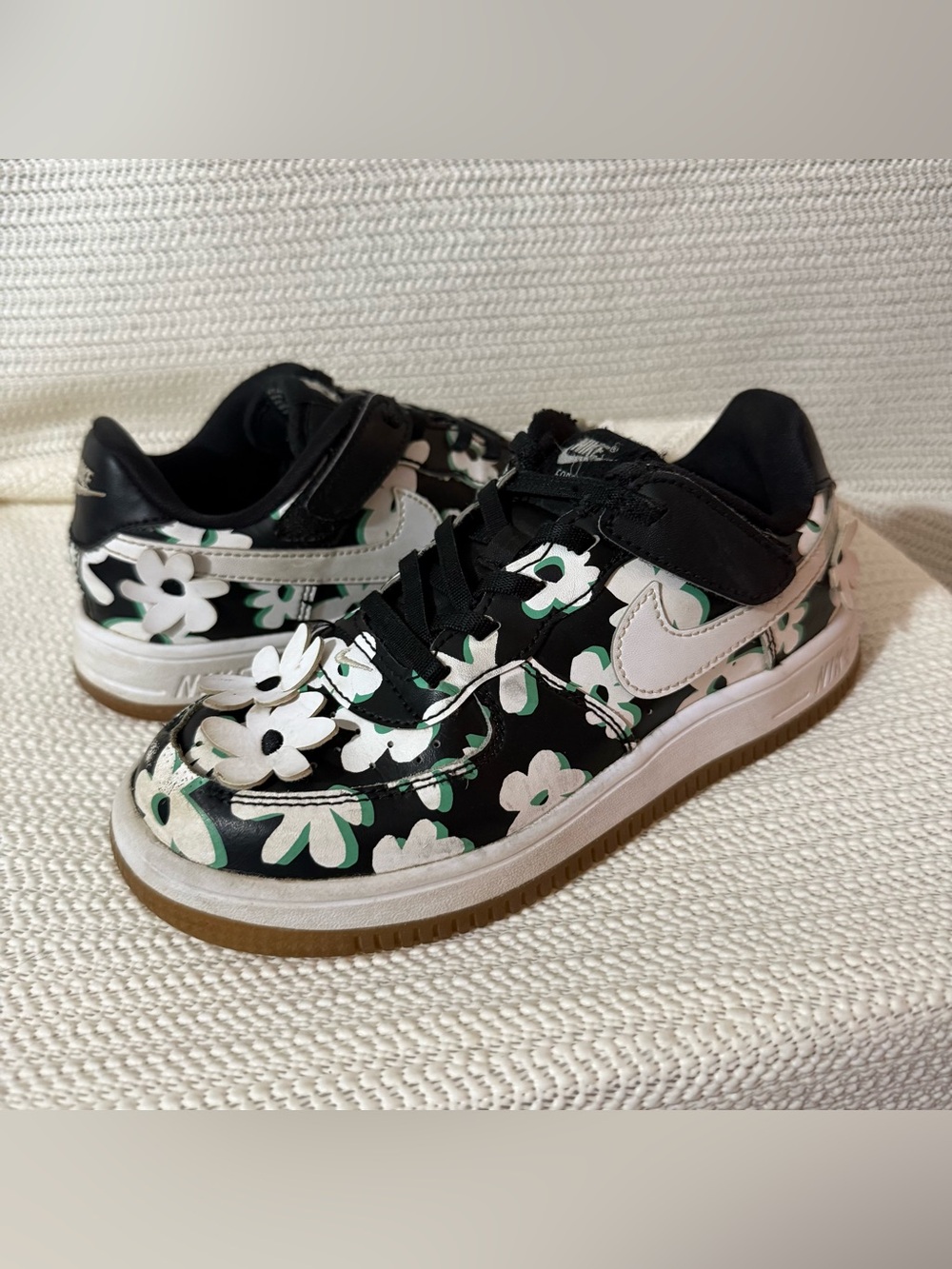 Nike Force 1 Low EasyOn LV8 Flower Power Kids Shoes Size 2Y FN0409-001